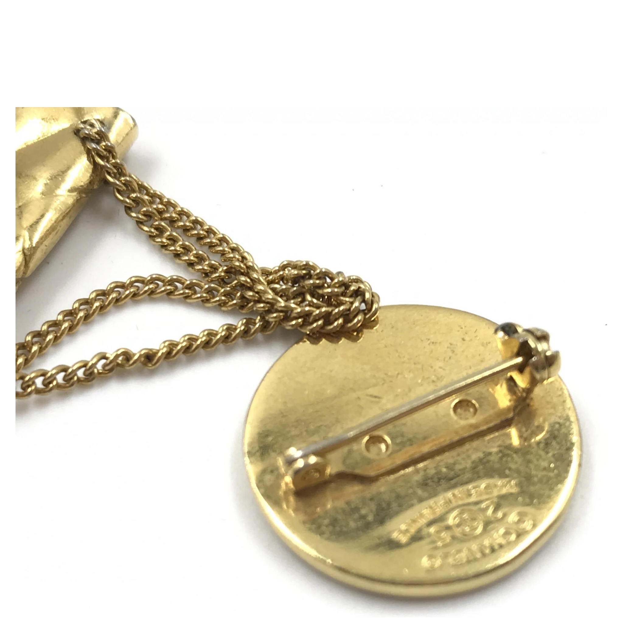 Gold Plated Bag Motif Brooch