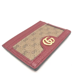 GG Supreme Card Case In Burgundy