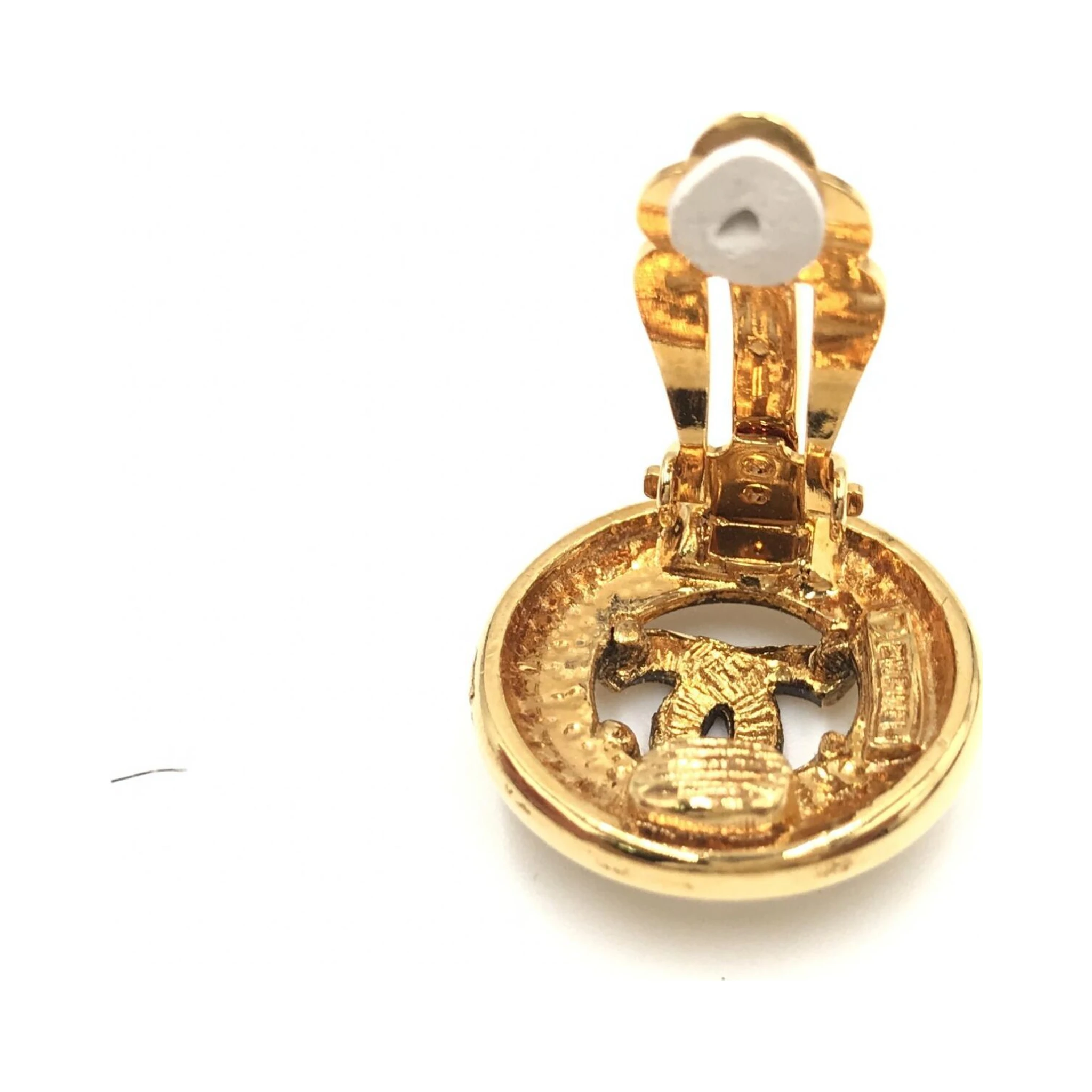 Gold Plated CC Clip-On Earrings