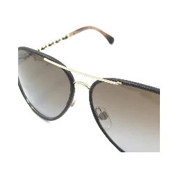 Gold And Black Polarized Aviator Sunglasses