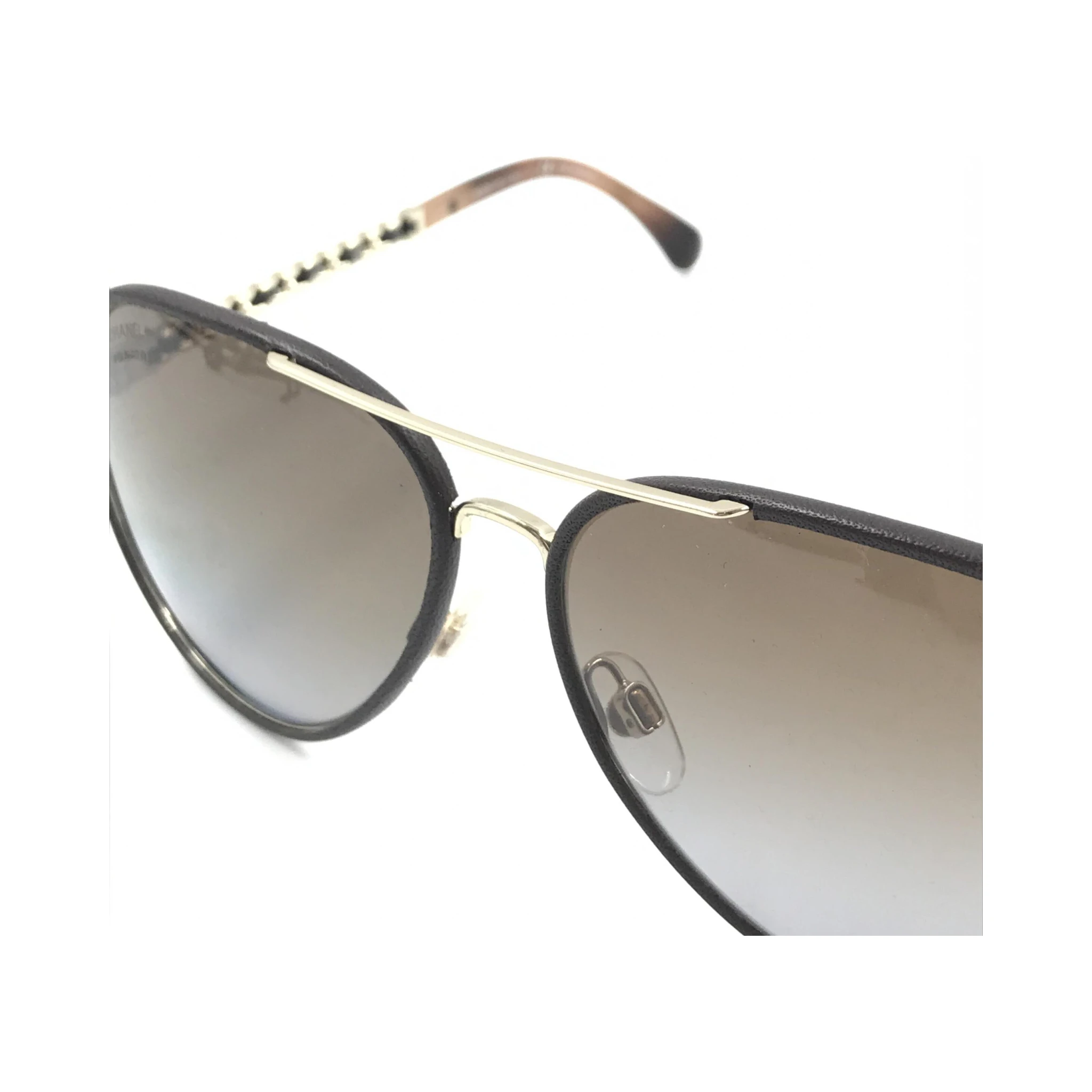 Gold And Black Polarized Aviator Sunglasses