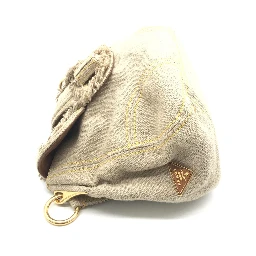 Fringe Canvas Crossbody Handbag With Gold Accents