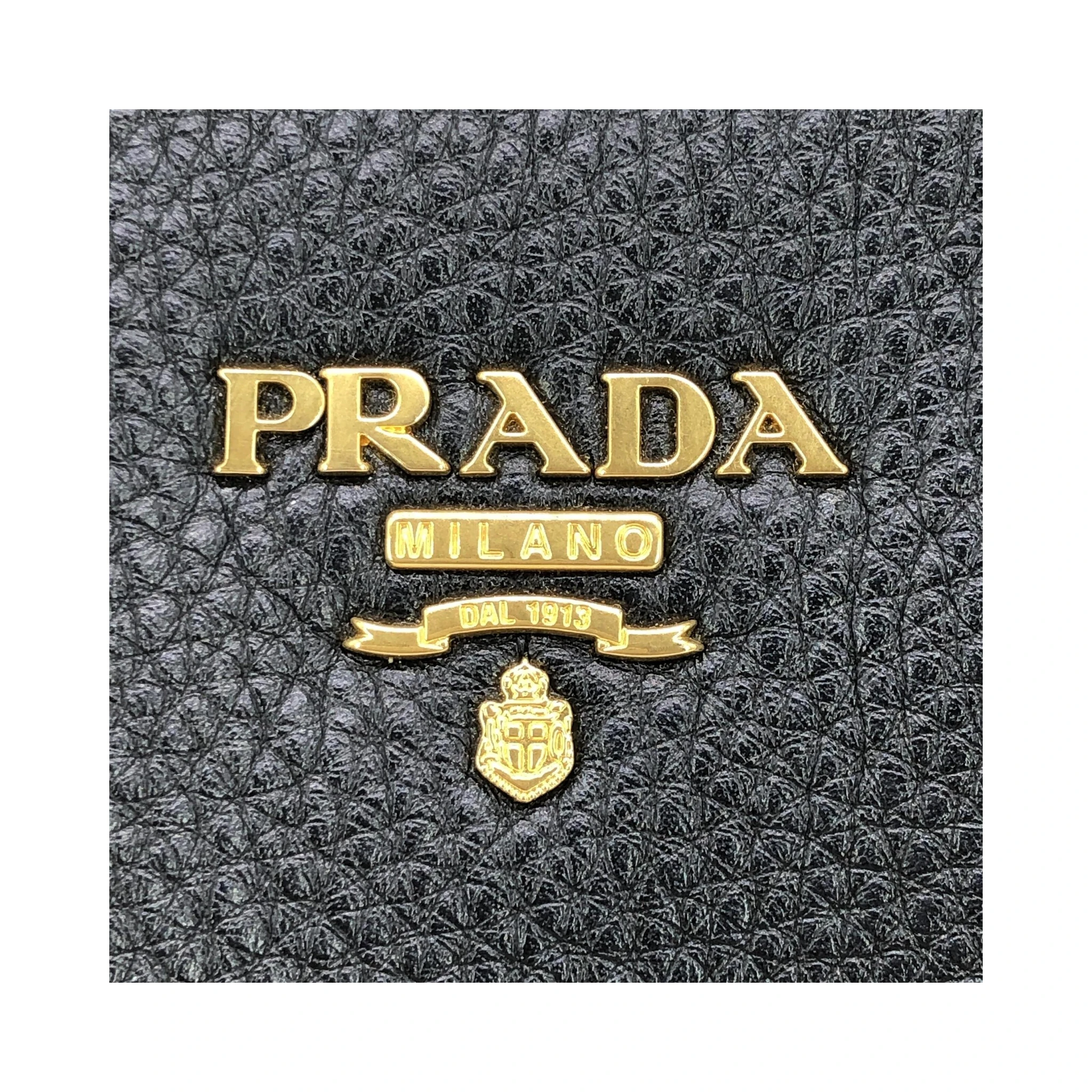 Galleria Vitello Daino Black Leather Top Handle Bag