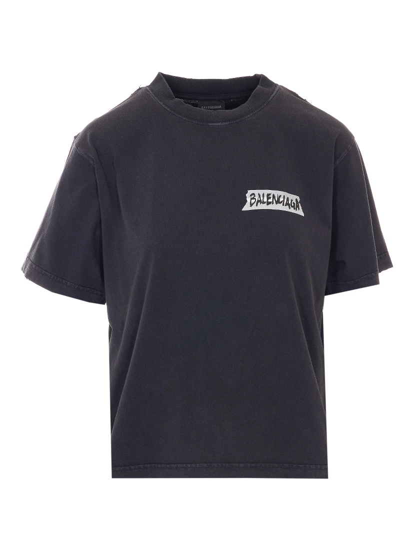 Balenciaga T-shirts and Polos Black