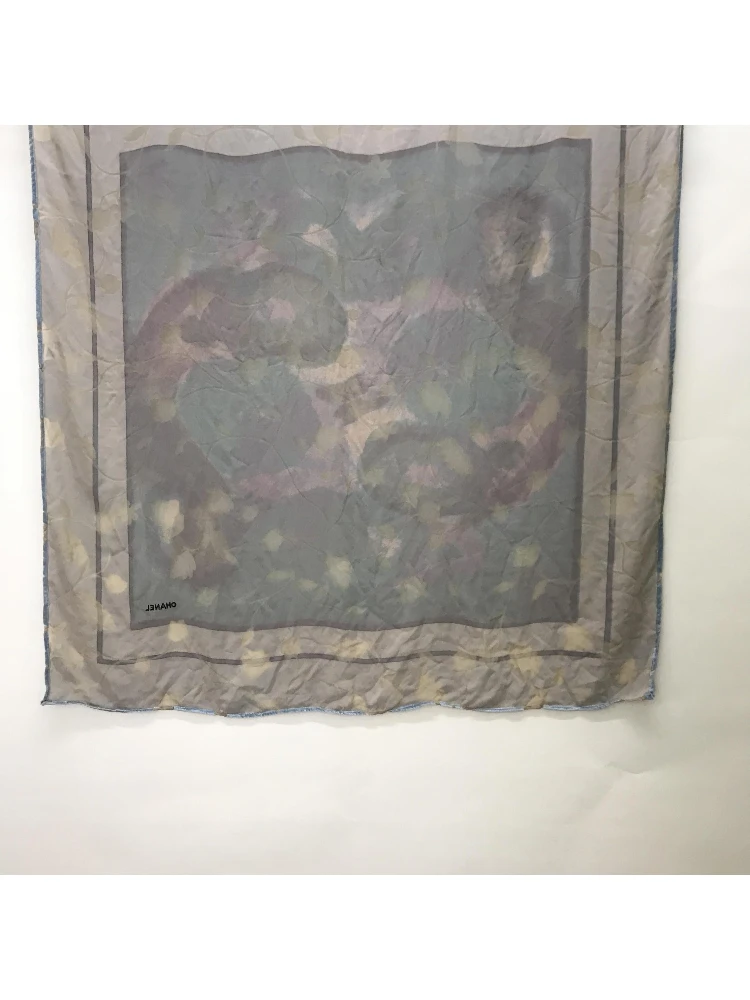 Chanel Silk Scarf: Abstract Floral Design
