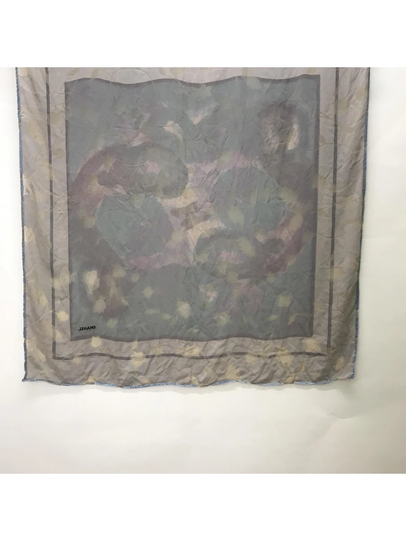 Chanel Silk Scarf: Abstract Floral Design