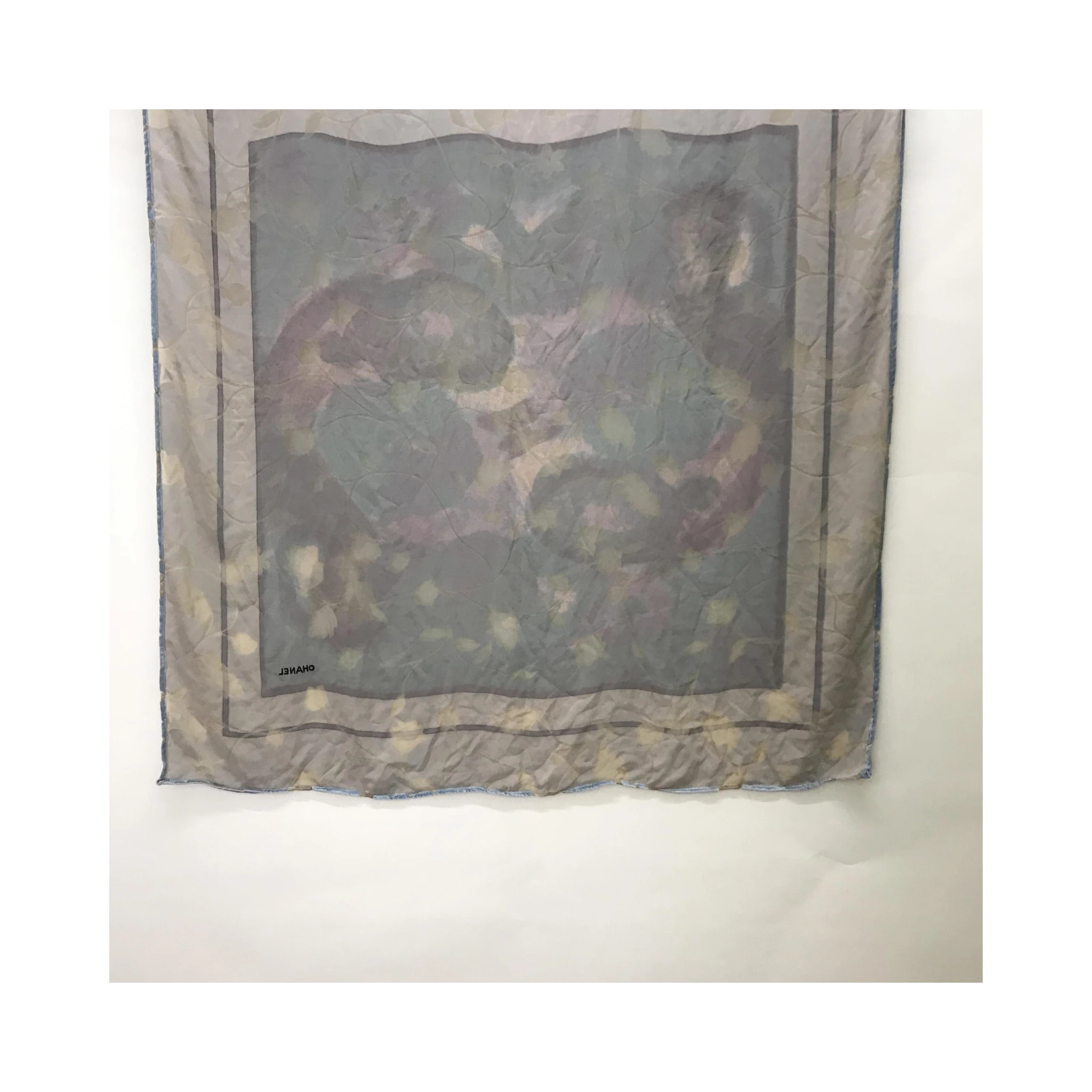 Chanel Silk Scarf: Abstract Floral Design