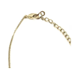 Dolphin Motif Rhinestone Gold Plated Necklace