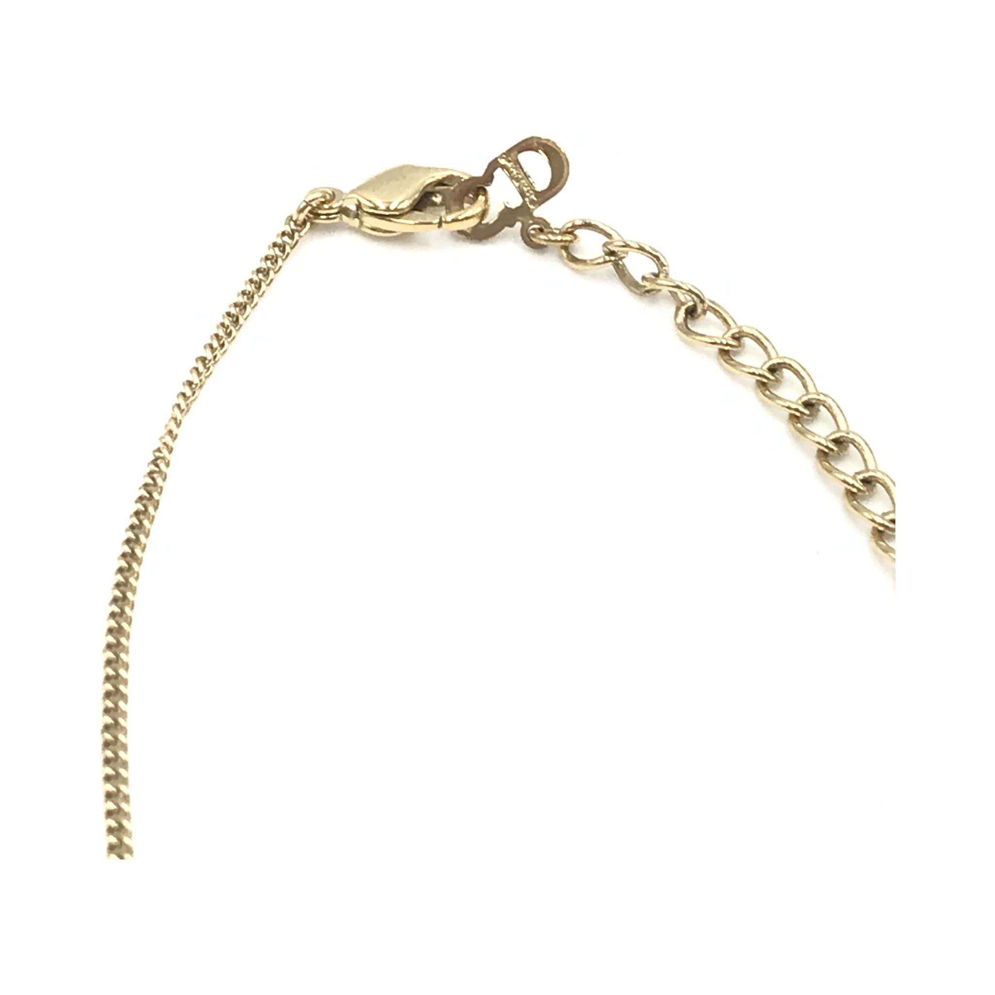 Dolphin Motif Rhinestone Gold Plated Necklace