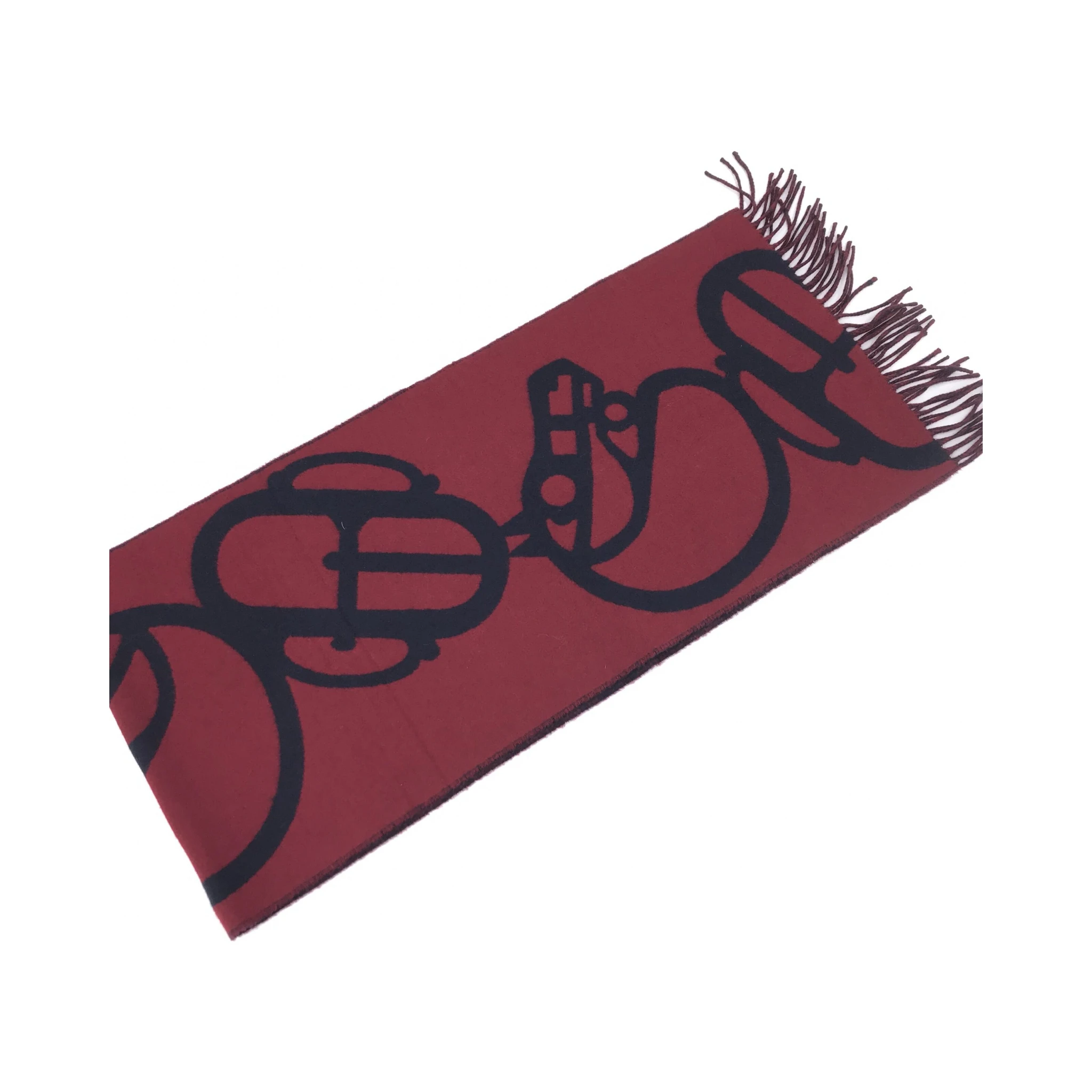 Cashmere Muffler In Burgundy Color