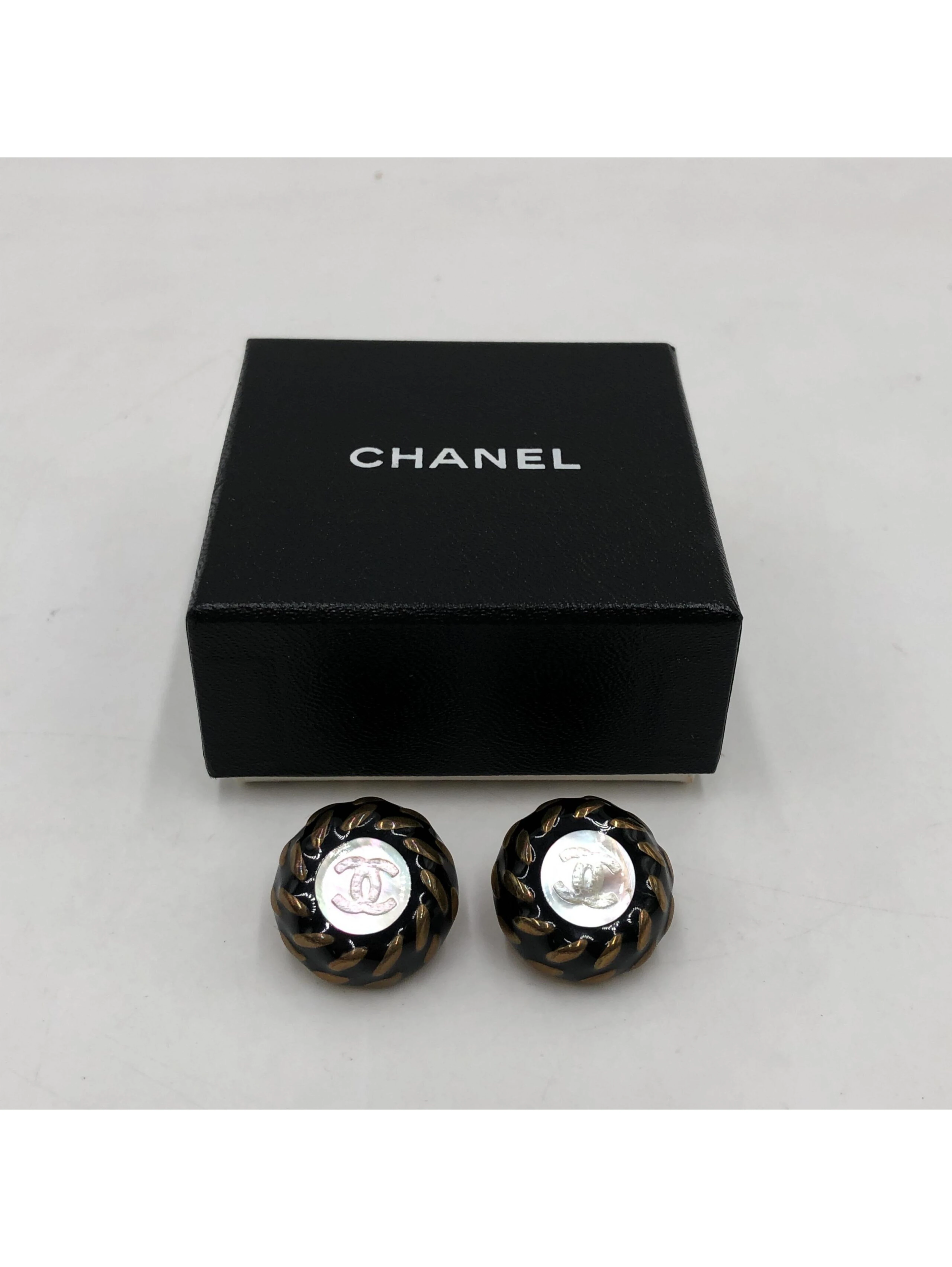 CC Button Clip-On Earrings