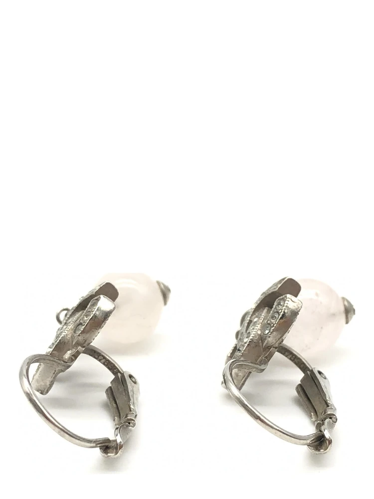 CC Crystal Faux Pearl Earrings