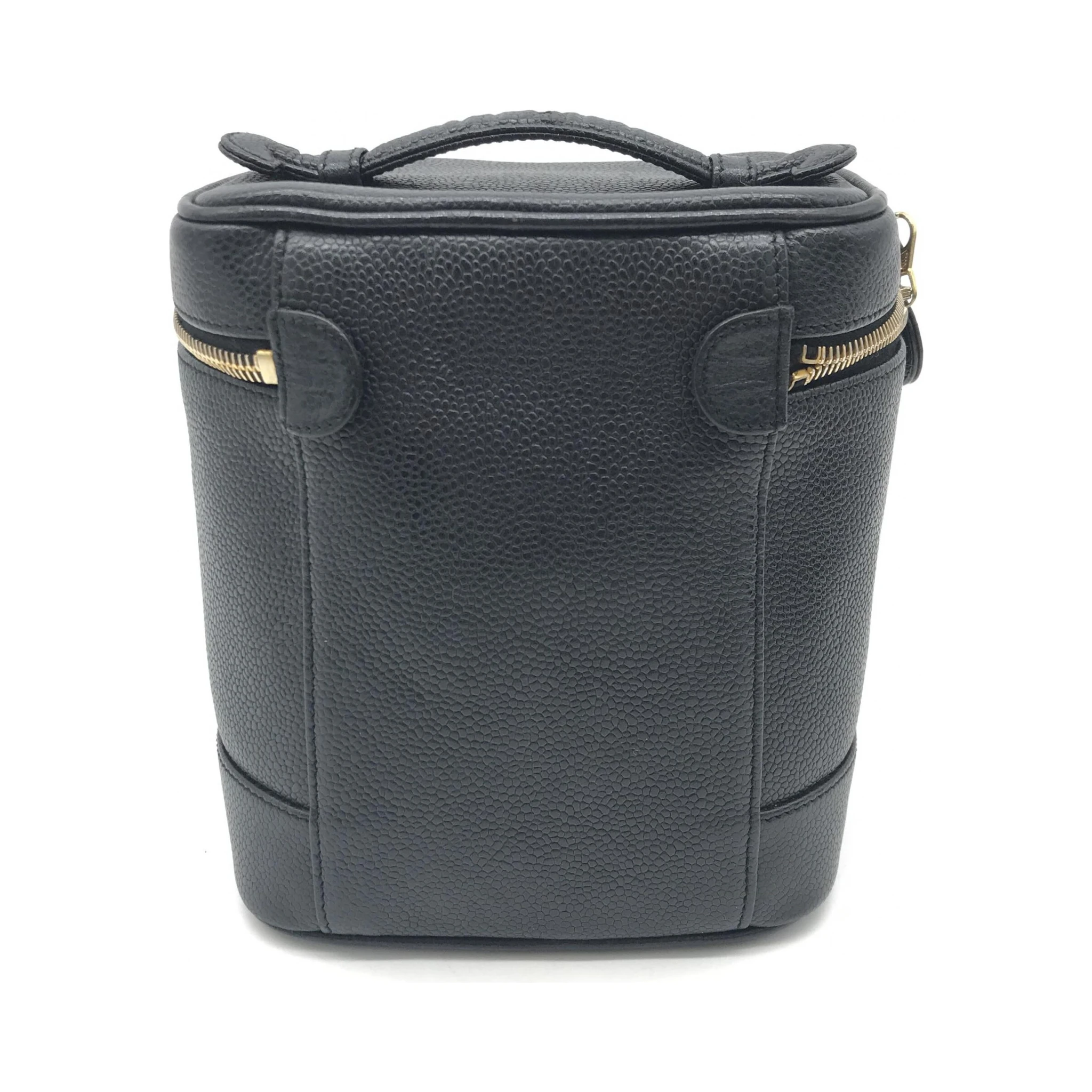 Caviar Leather Vanity Handbag In Black