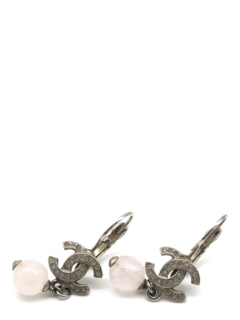 CC Crystal Faux Pearl Earrings