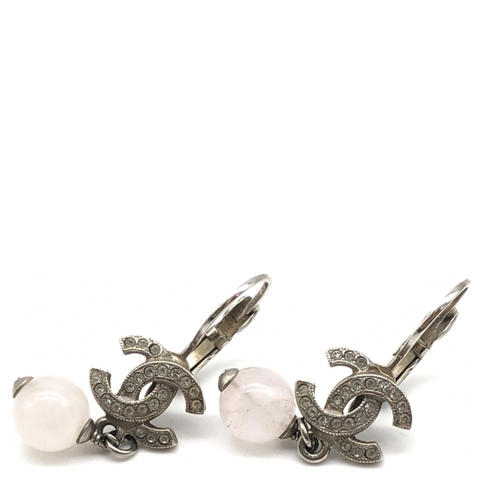CC Crystal Faux Pearl Earrings