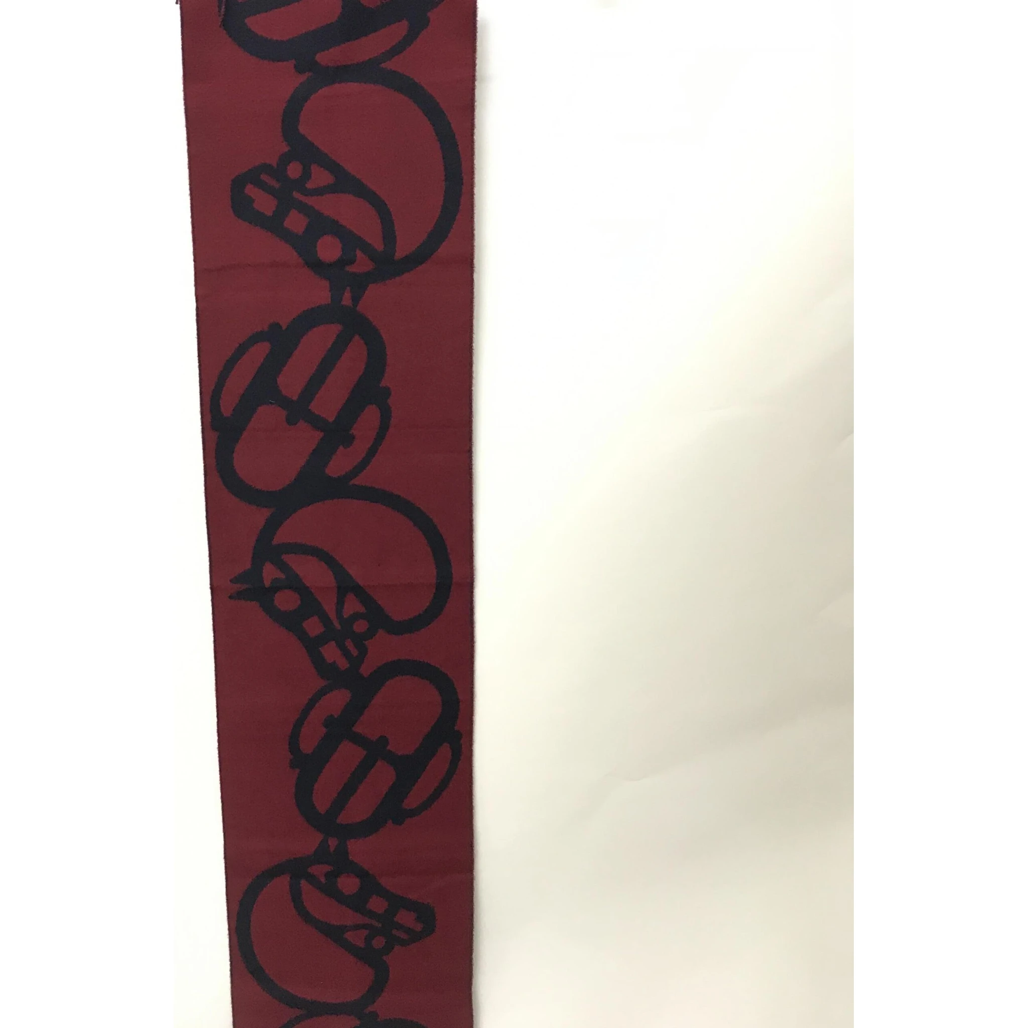 Cashmere Muffler In Burgundy Color