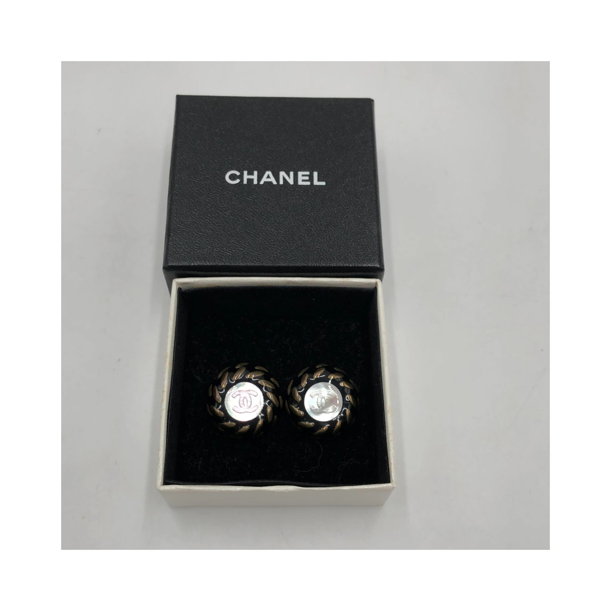 CC Button Clip-On Earrings