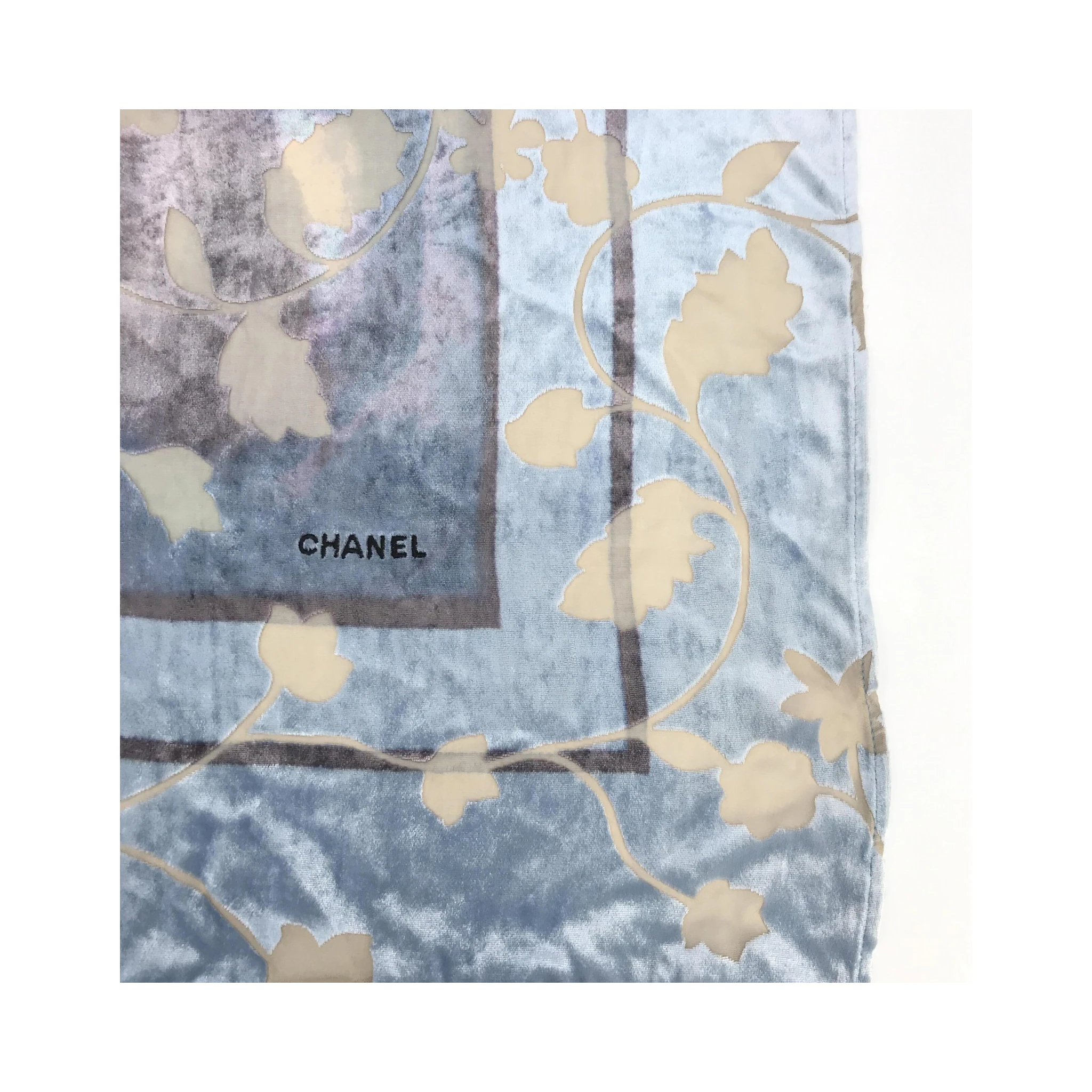 Chanel Silk Scarf: Abstract Floral Design