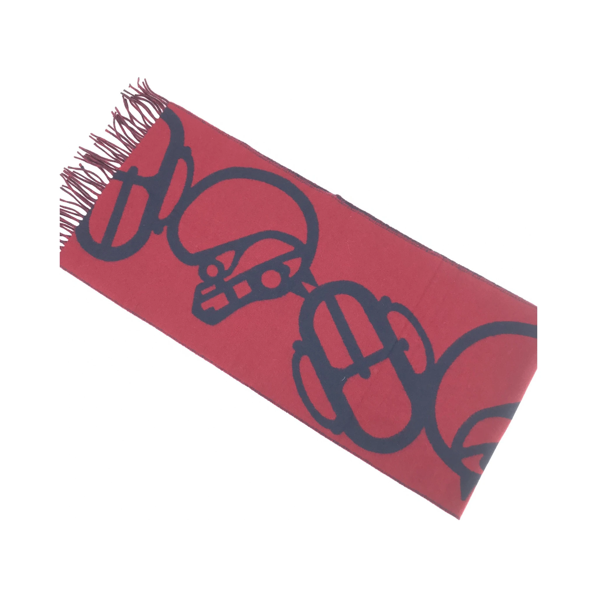 Cashmere Muffler In Burgundy Color