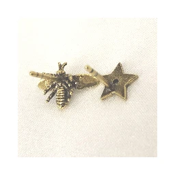 Crystal Embellished Metal Bee Earrings
