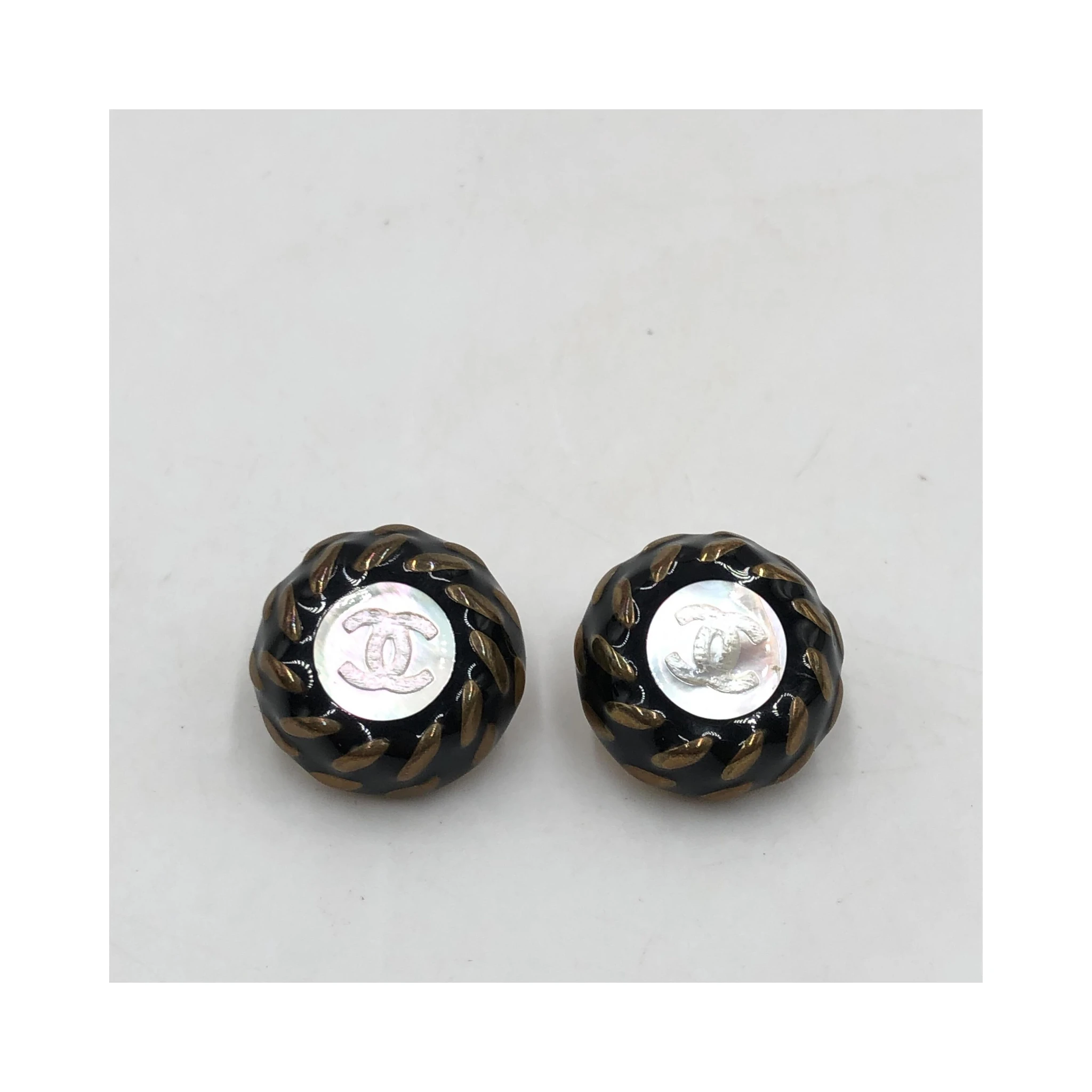 CC Button Clip-On Earrings