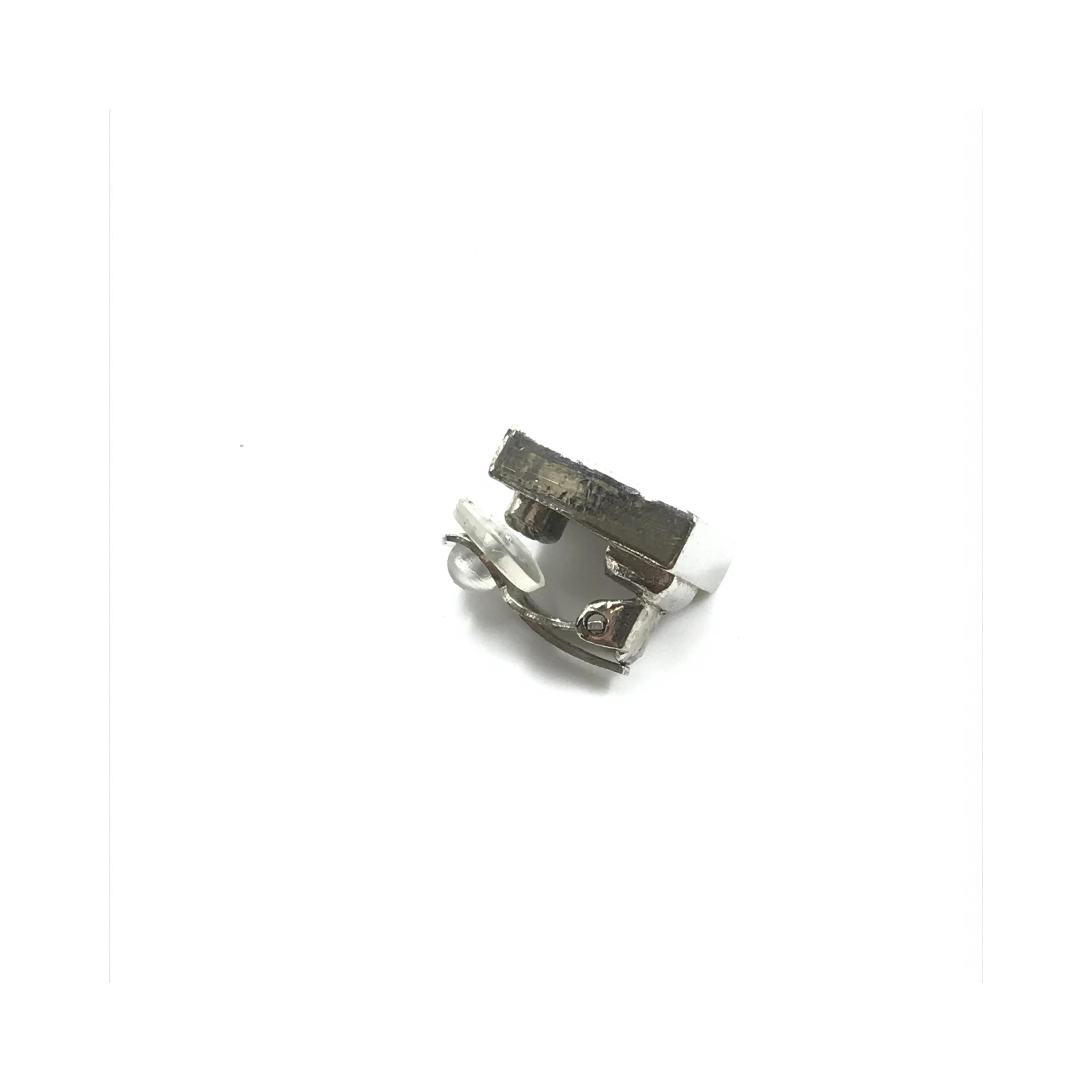 Coco Mark Earrings Black/White/Silver