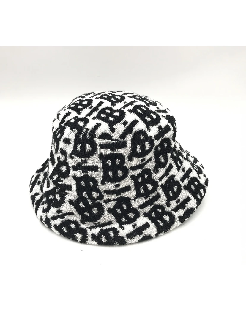 Burberry Cotton Monogram Jacquard Towel Bucket Hat