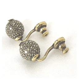 Crystal Embellished Metal Bee Earrings
