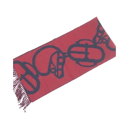 Cashmere Muffler In Burgundy Color