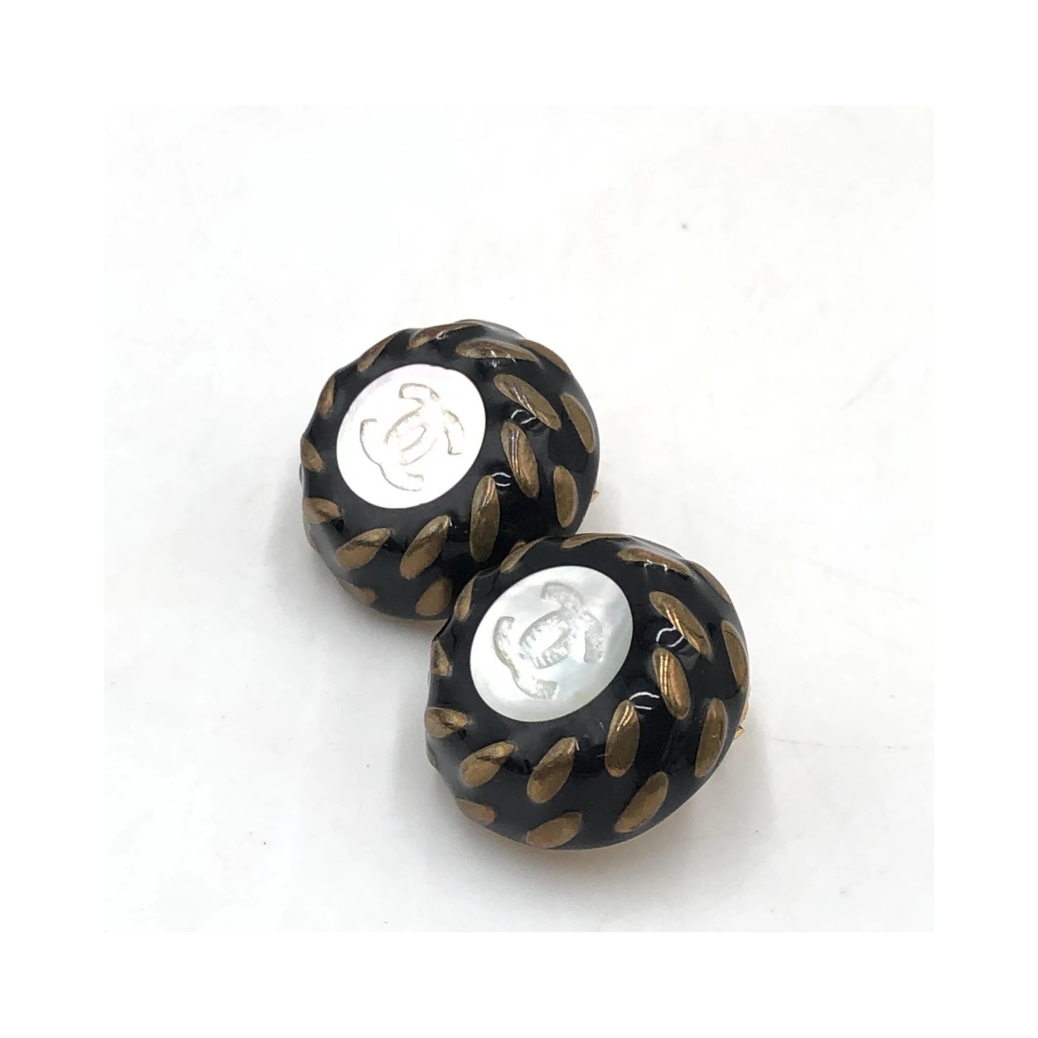 CC Button Clip-On Earrings