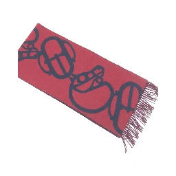 Cashmere Muffler In Burgundy Color