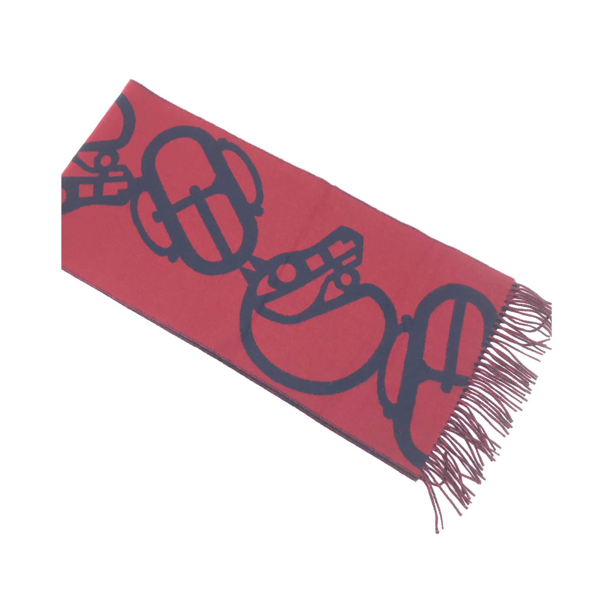 Cashmere Muffler In Burgundy Color