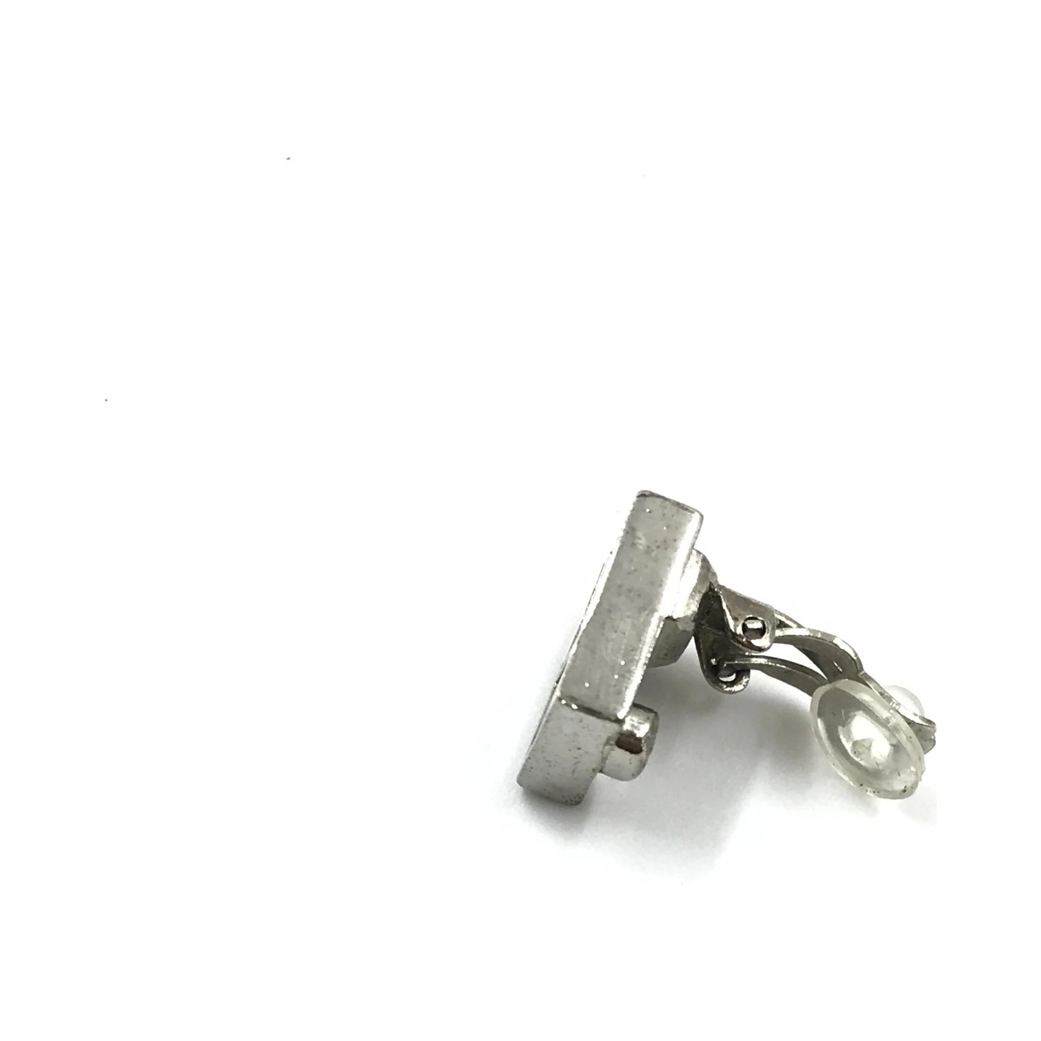 Coco Mark Earrings Black/White/Silver