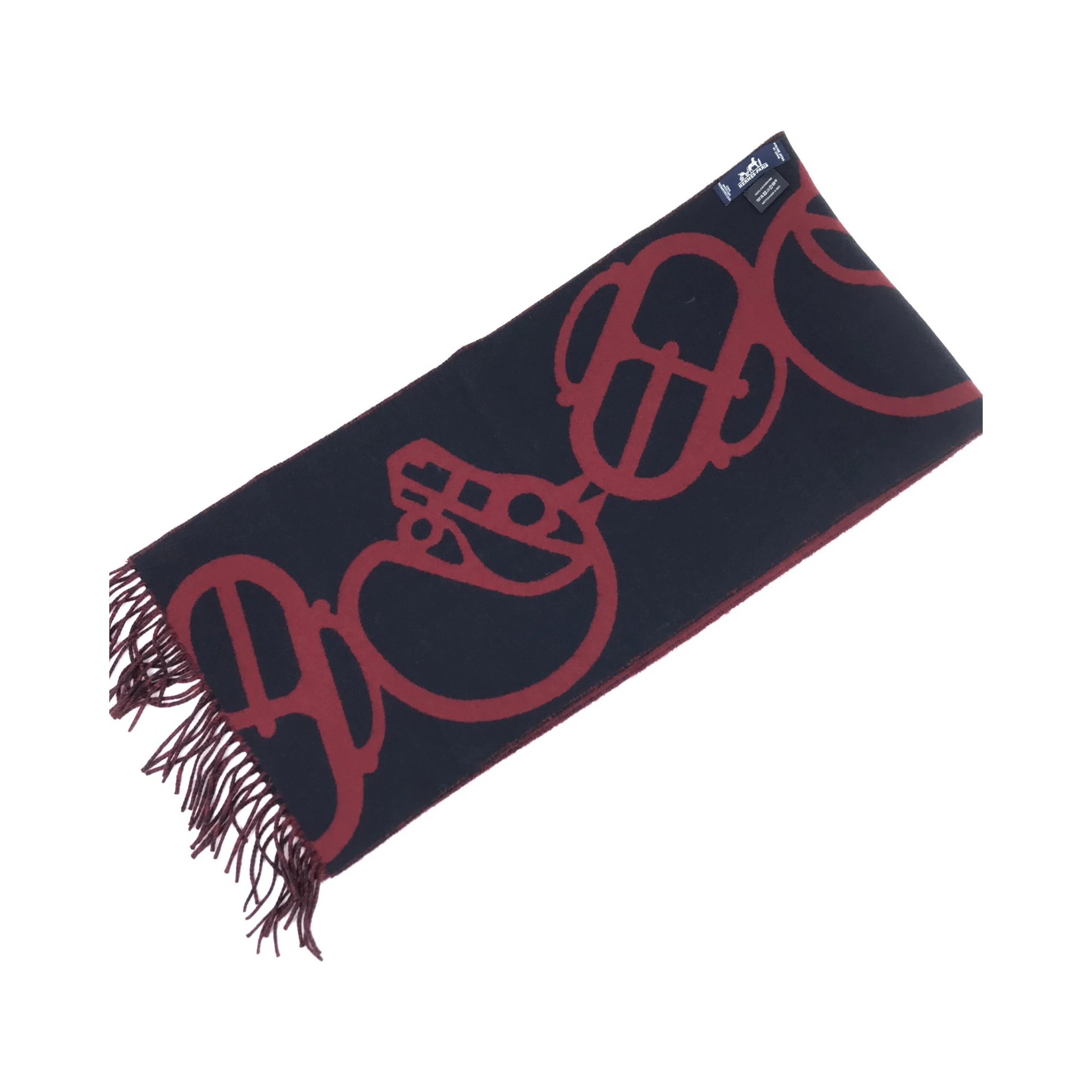Cashmere Muffler In Burgundy Color
