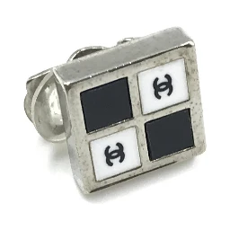 Coco Mark Earrings Black/White/Silver