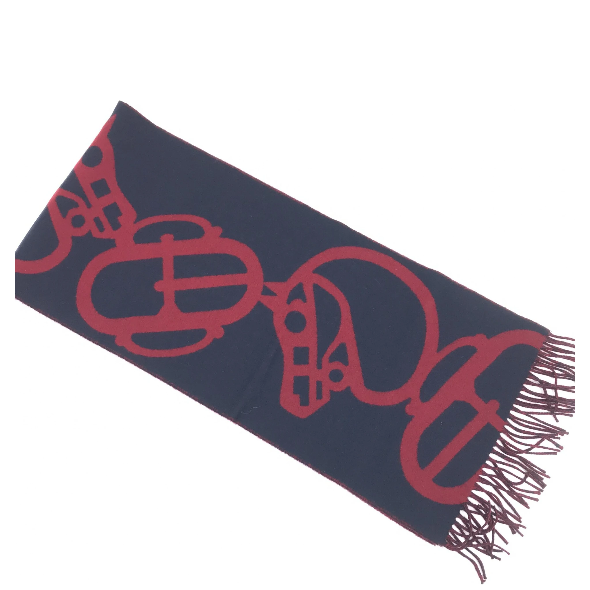 Cashmere Muffler In Burgundy Color