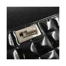 Chocolate Bar Patent Leather Shoulder Bag