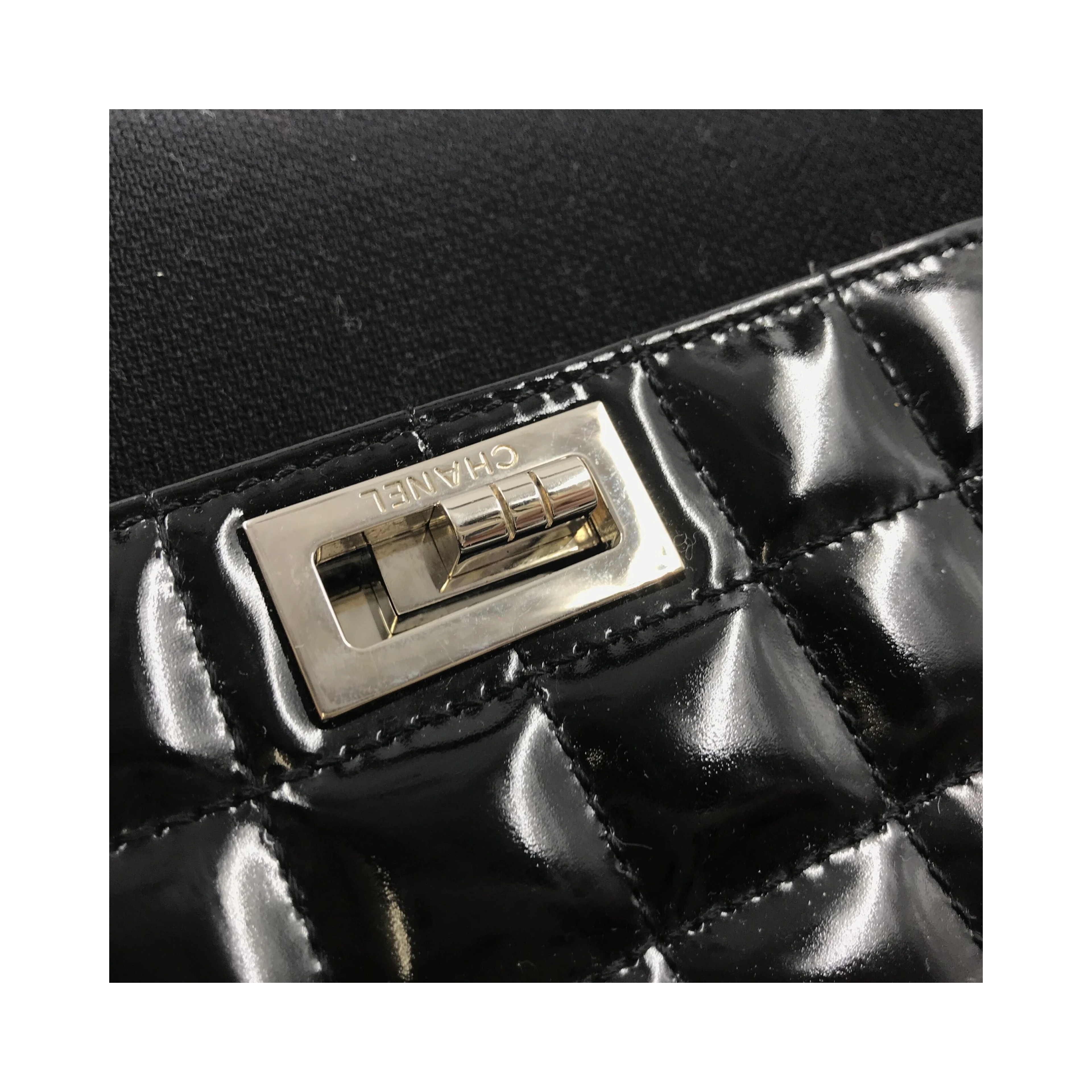 Chocolate Bar Patent Leather Shoulder Bag