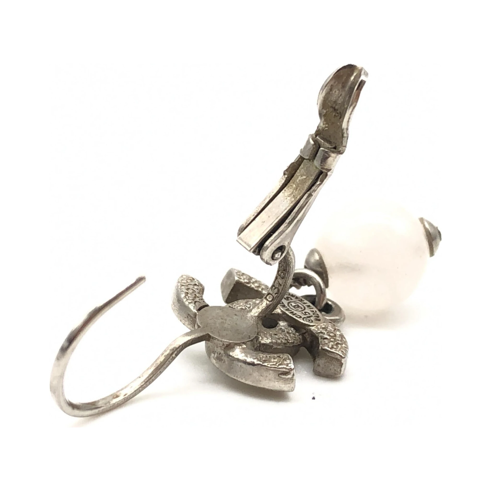 CC Crystal Faux Pearl Earrings