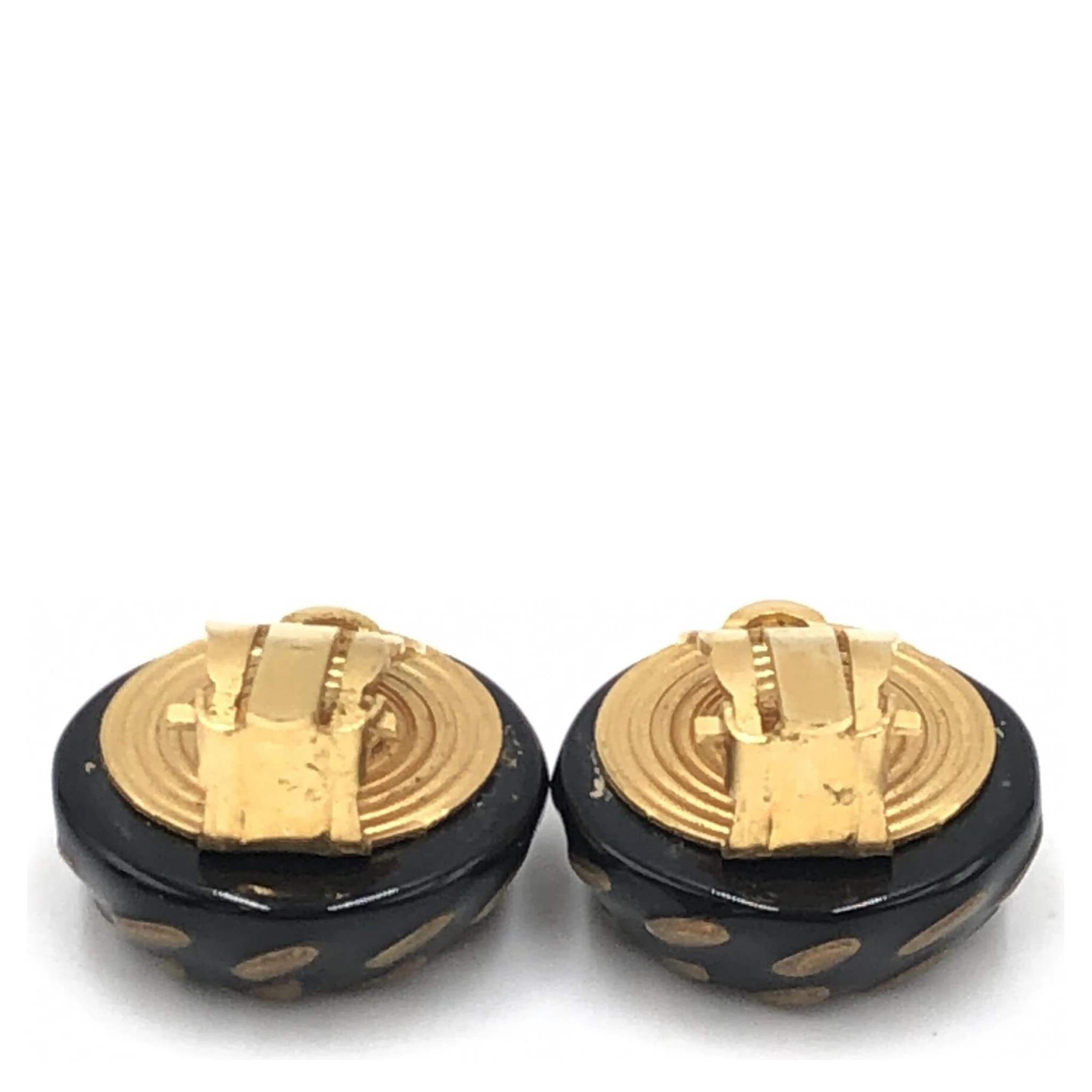 CC Button Clip-On Earrings