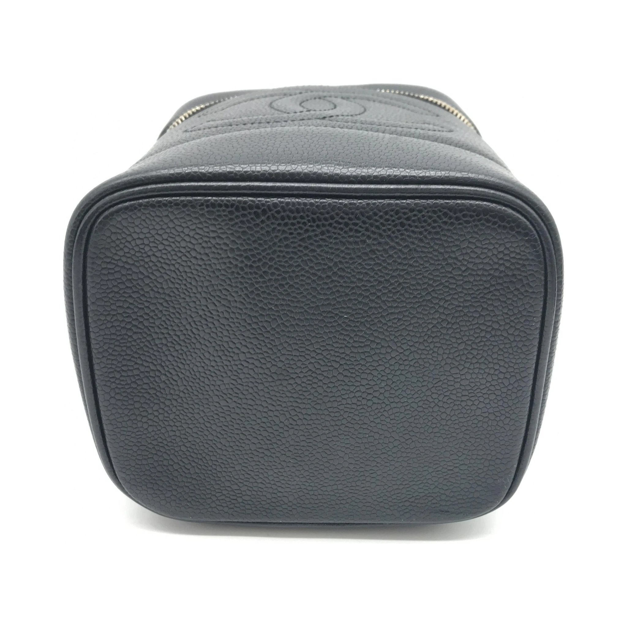 Caviar Leather Vanity Handbag In Black