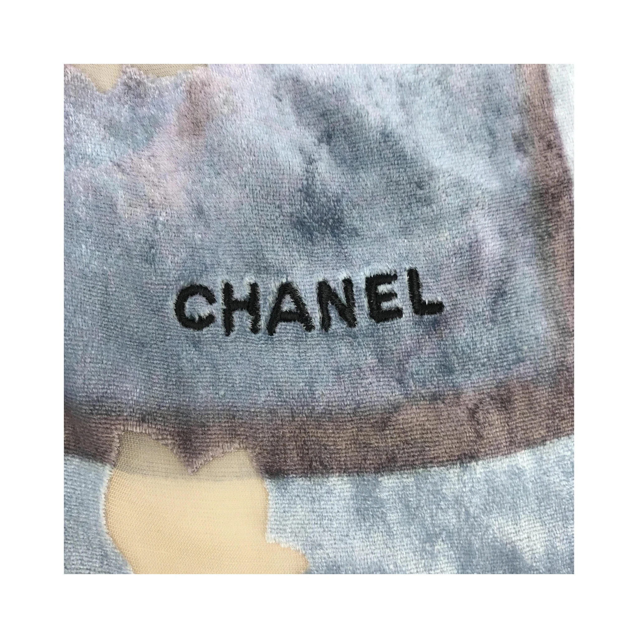 Chanel Silk Scarf: Abstract Floral Design