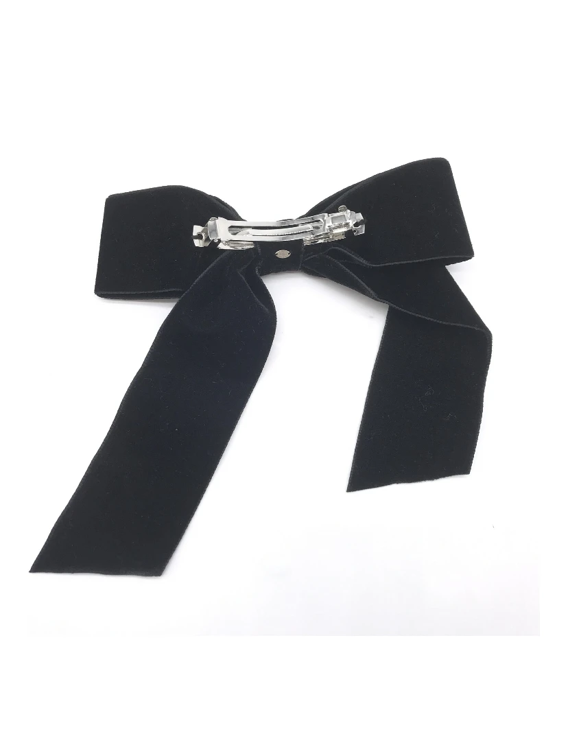 Black Velvet Bow Hair Accessory