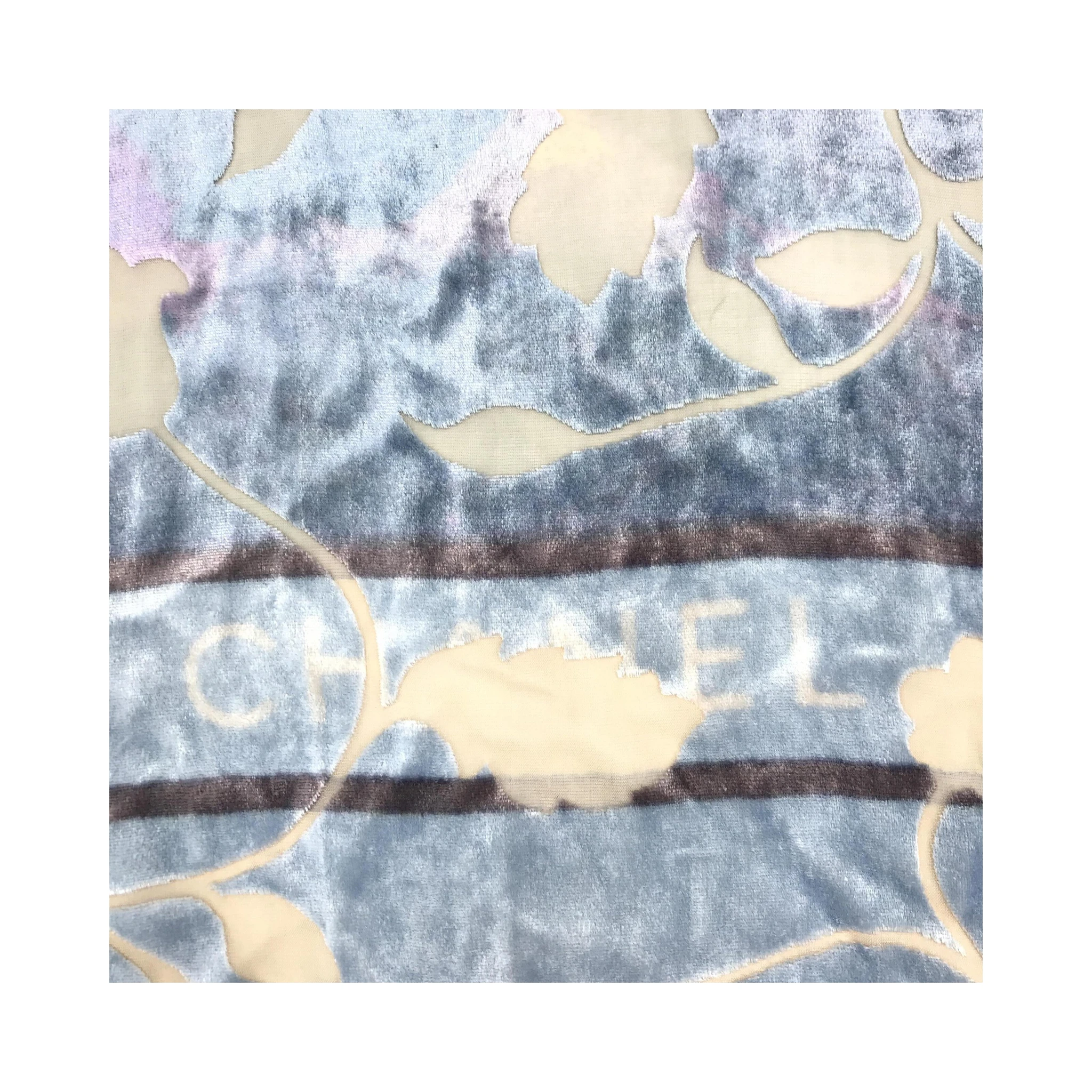 Chanel Silk Scarf: Abstract Floral Design