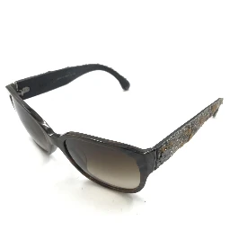 Brown Frame With Tweed Accents Sunglasses