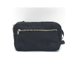 Black Waist Pouch With Zippered Compartments