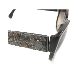 Brown Frame With Tweed Accents Sunglasses