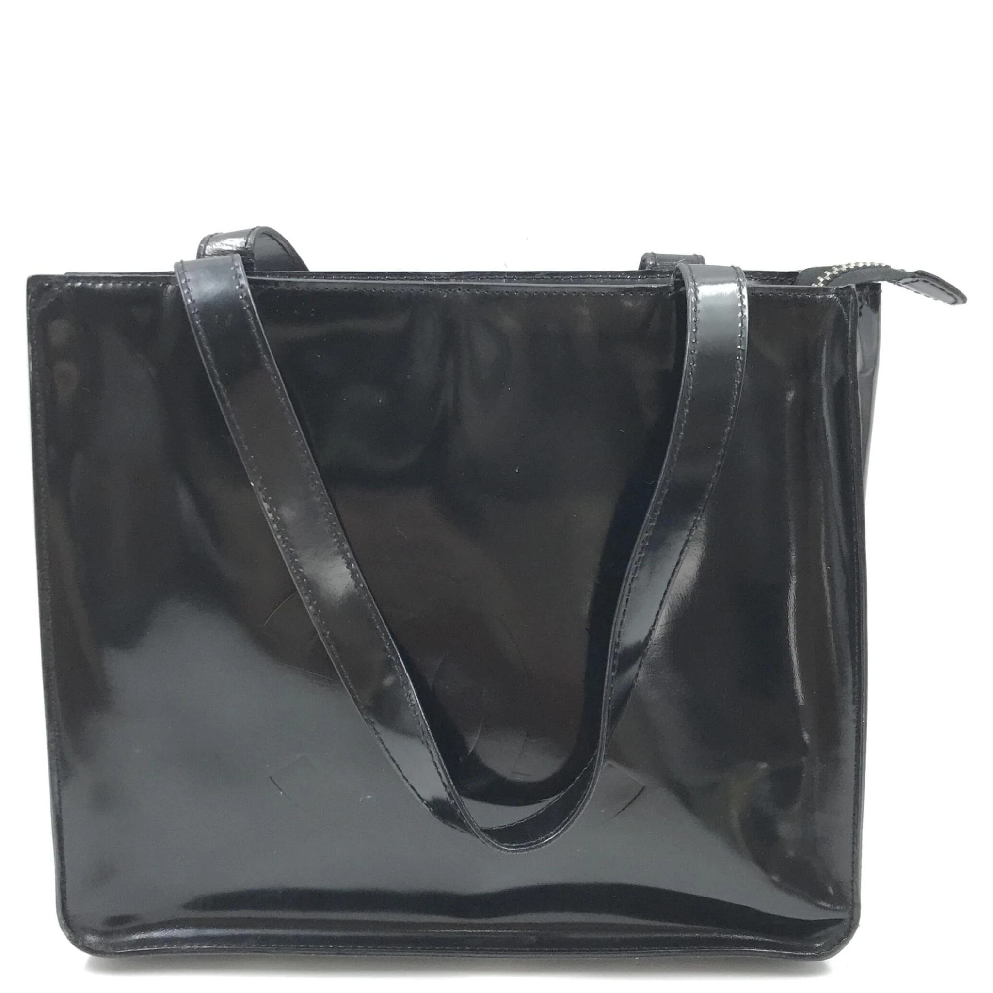 Black Patent Leather Tote