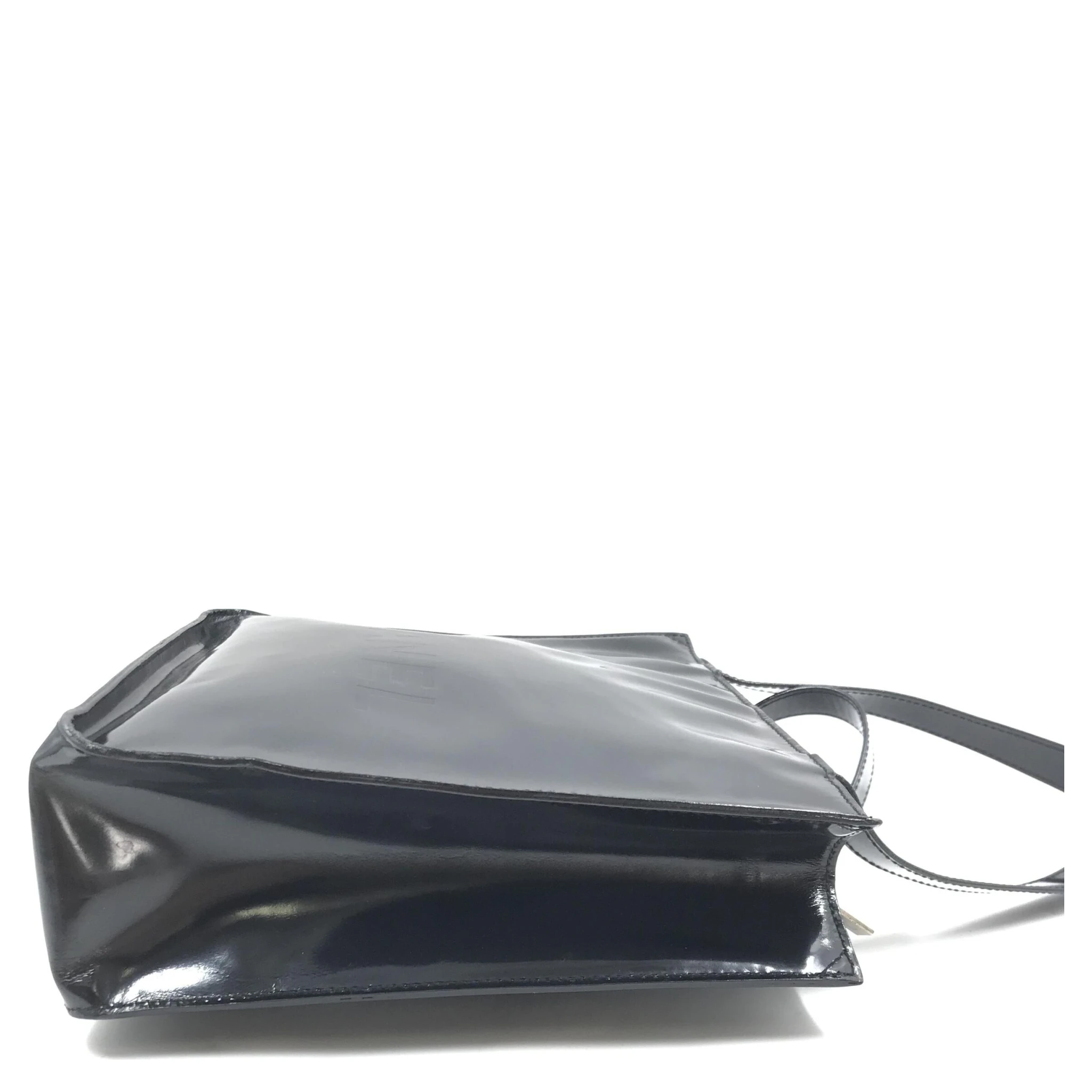 Black Patent Leather Tote