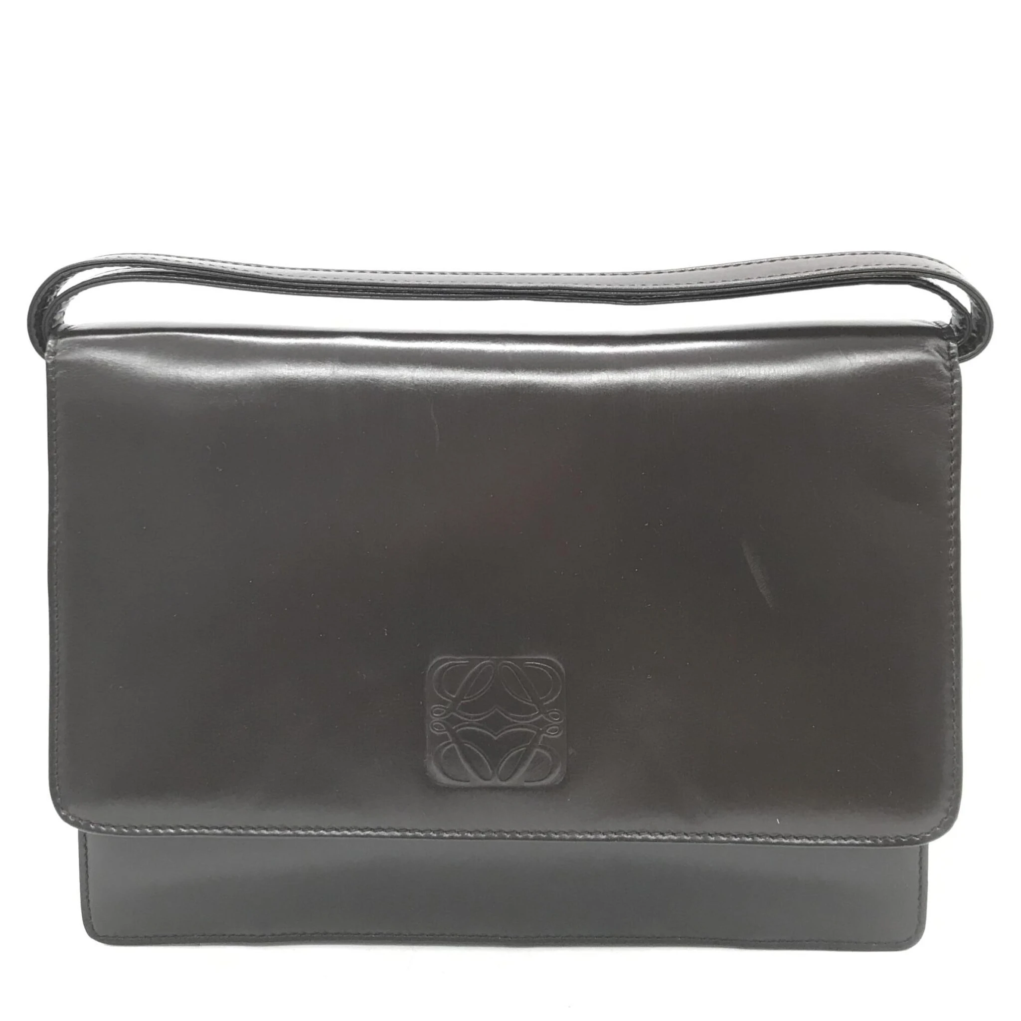 Black Leather Shoulder Bag